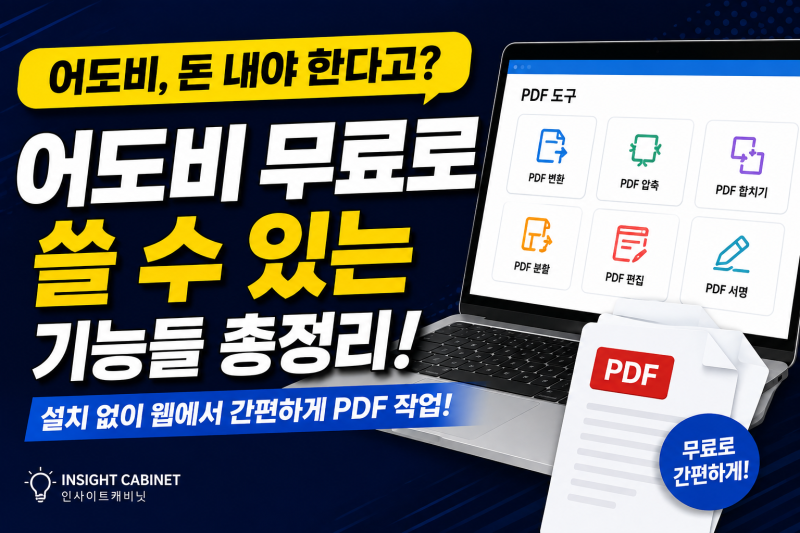 어도비 무료로 사용할 수 있다고? Adobe Acrobat 무료 기능 정리