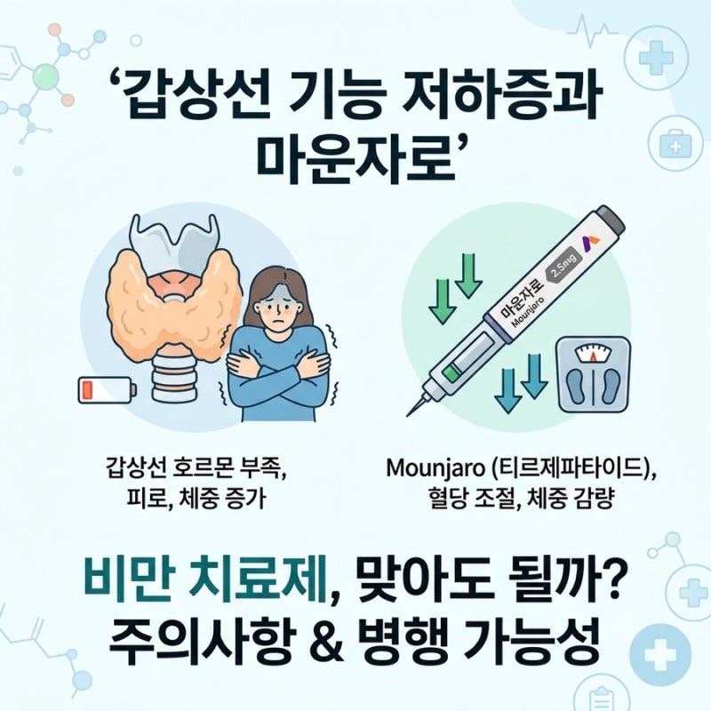 살찌고 붓고 무기력한 갑상선 저하증, 원인과 올바른 치료의 순서 + 마운자로 가능여부