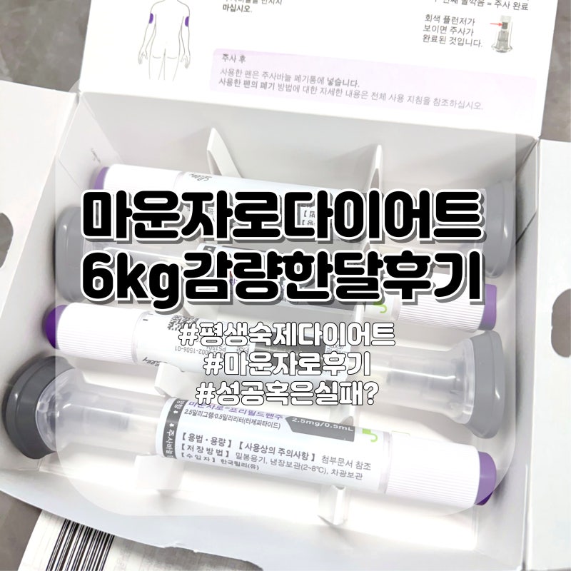 체중증가로 시작한 마운자로 다이어트 한달후기 (6kg 감량! 투약방법,부작용,성공꿀팁)