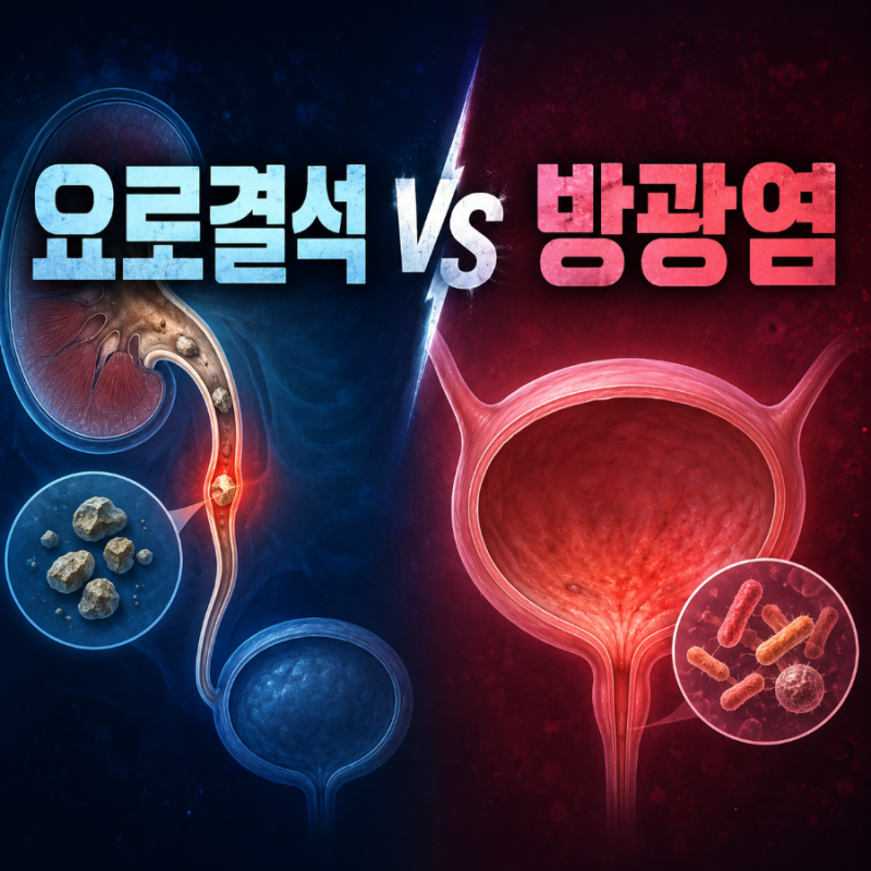 요로결석 vs 방광염, 증상 차이 구분하는 법 총정리