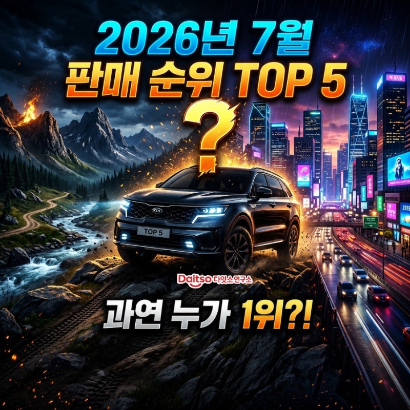2026년 7월 국산 SUV 판매량 순위 TOP 5 총정리 (하이브리드 & 패밀리카 추천)
