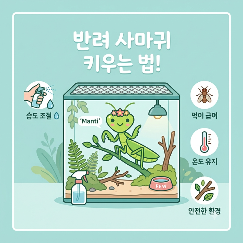 왕사마귀 키우기 완벽 정리 (수명, 먹이, 사육장 세팅) | 이색 반려동물 추천