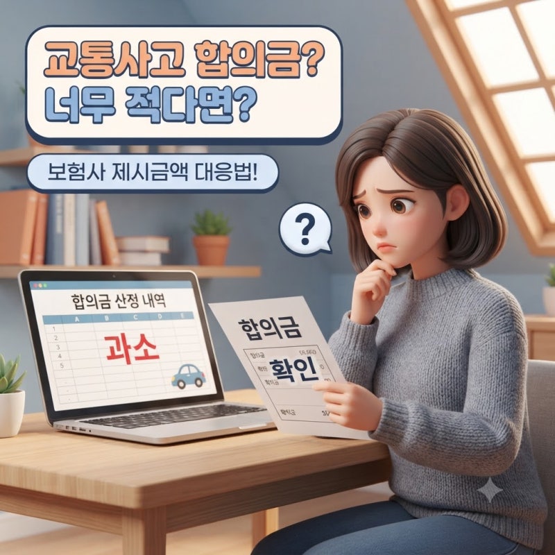 교통사고 합의금이 너무 적다면? 보험사 제시금액에 대응하는 방법