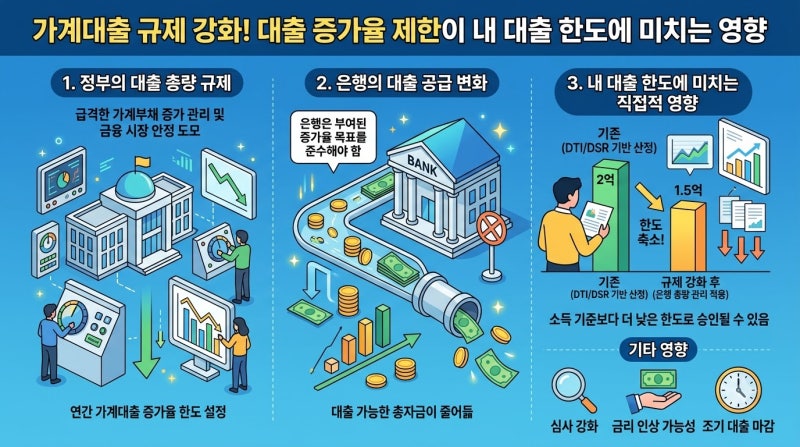 가계대출 규제 강화! 대출 성장률 제한이 내 한도에 미칠 영향