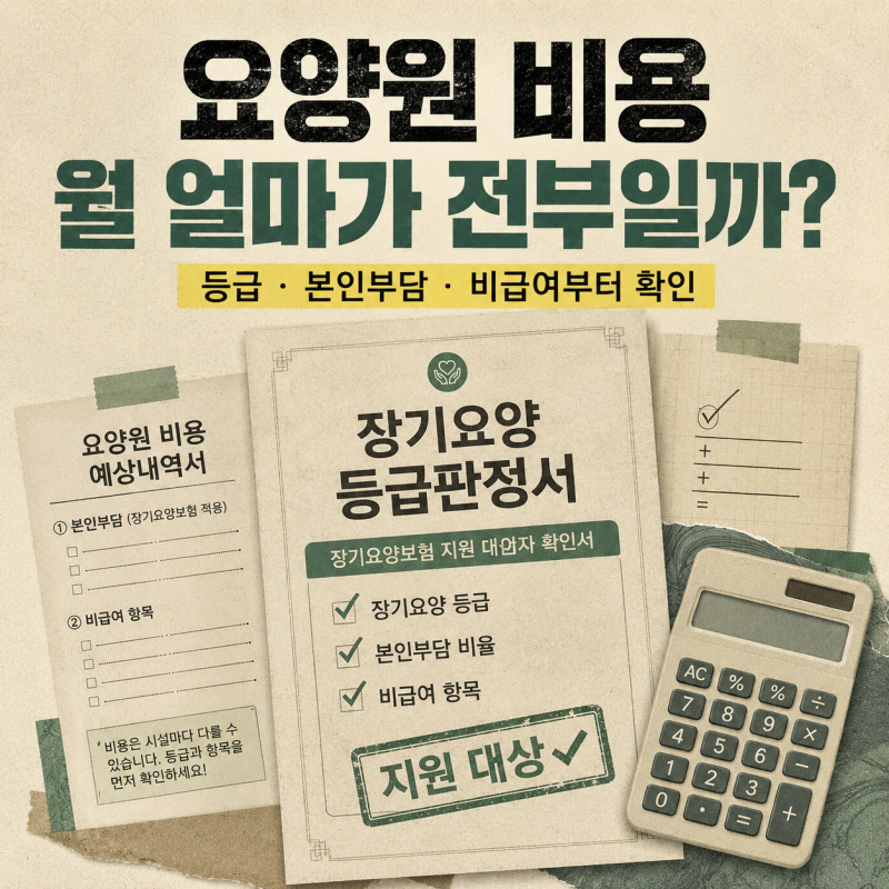 요양원 비용 2026 장기요양등급별 본인부담금과 식비 계산