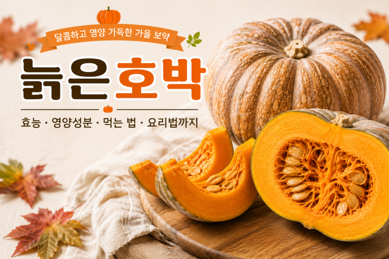 늙은호박은 어디에 좋을까? 효능·영양성분·먹는 법·요리법까지