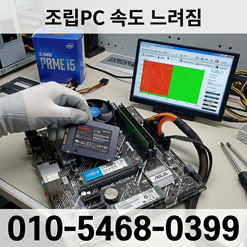 전농동 회기동 컴퓨터수리 조립PC 속도가 느려져서 윈도우10 다운그레이드 해결