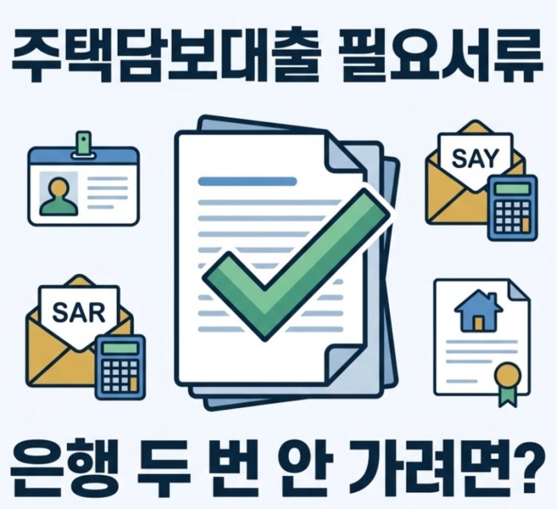 주택담보대출 필요서류 정리, 신청 전에 미리 확인할 것들