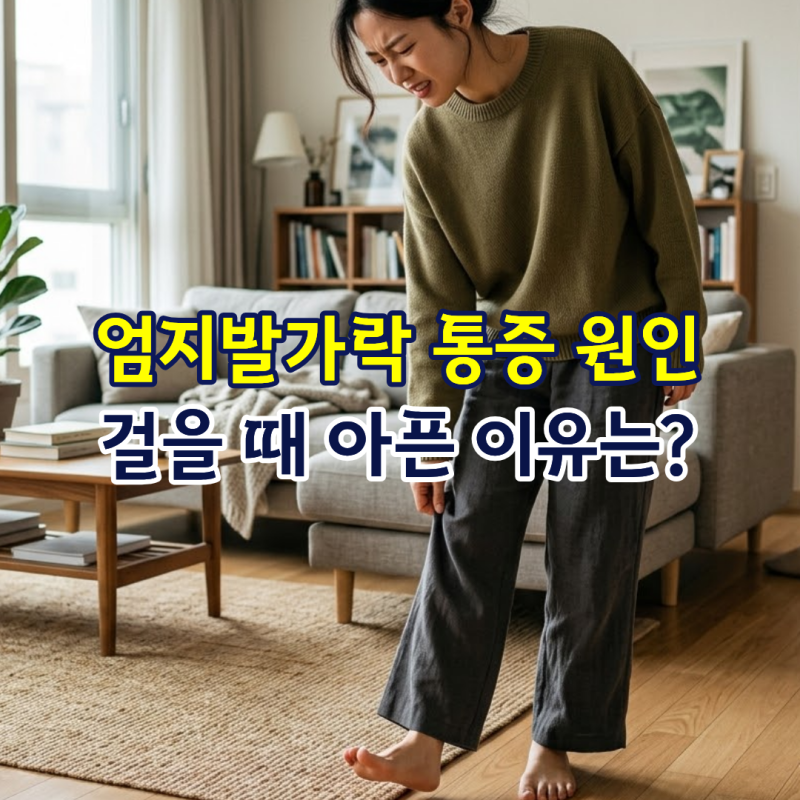 엄지발가락 통증 원인, 걸을 때 아픈 이유는?