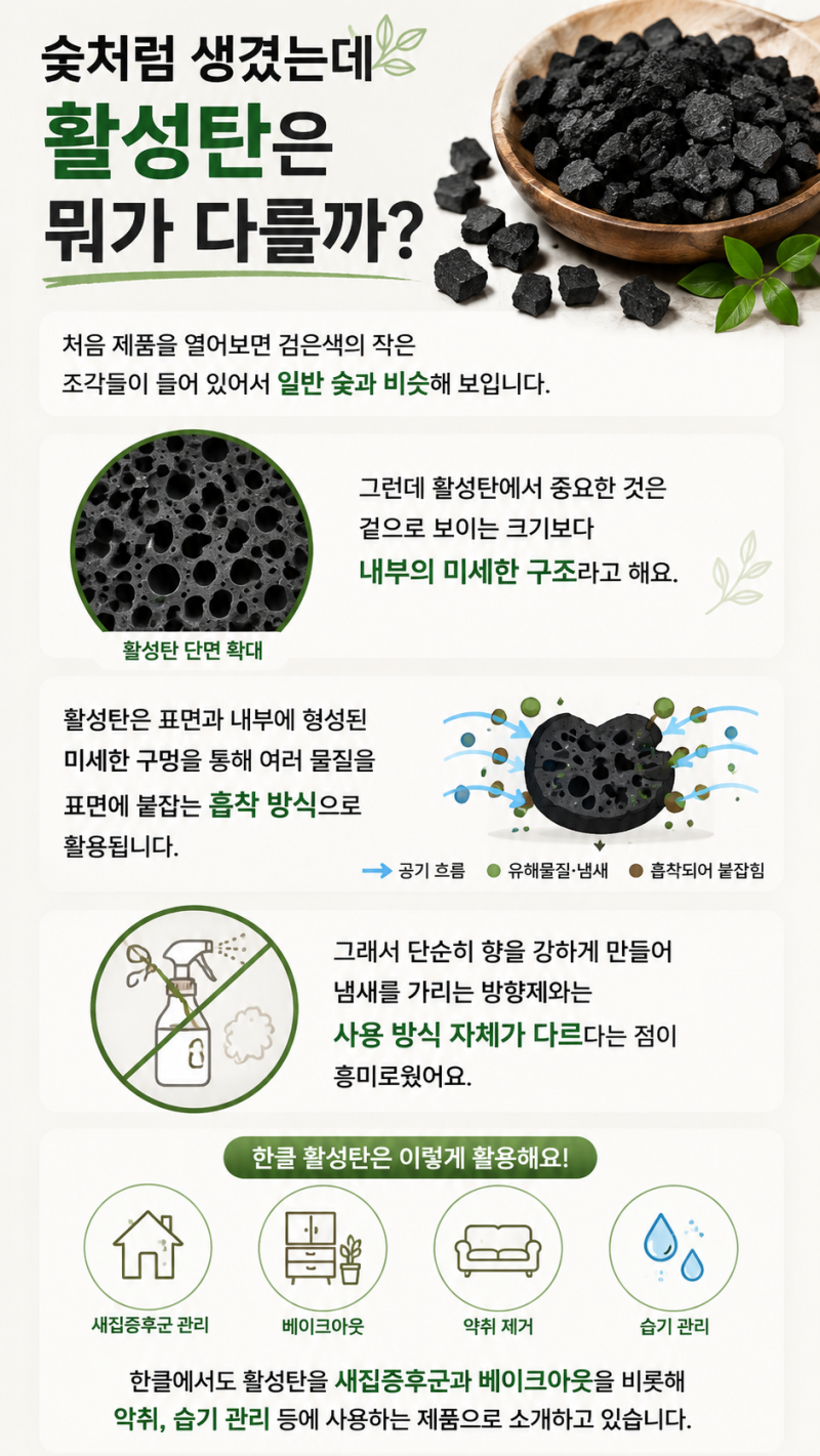 새집증후군 셀프베이크아웃 한클 활성탄 1kg 사용 후기