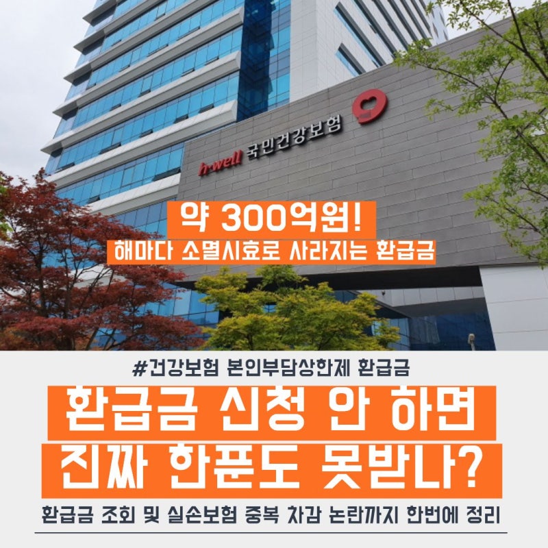 건강보험 본인부담상한제 환급금 신청 안 하면 소멸? 실손보험 중복 차감 논란 정리