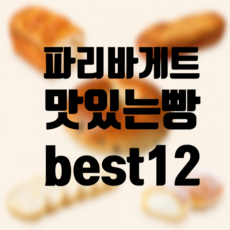 파리바게뜨 전 알바생이 추천하는 파바빵 BEST 12