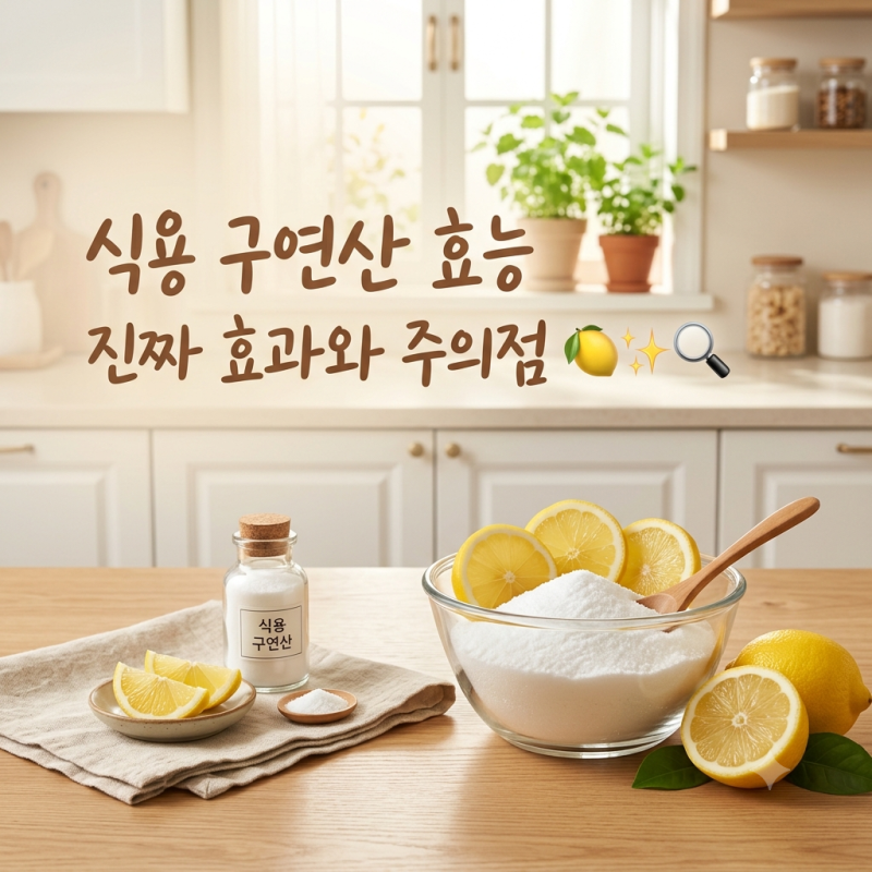 식용 구연산 효능, 먹는 법과 용도·섭취 주의사항 정리