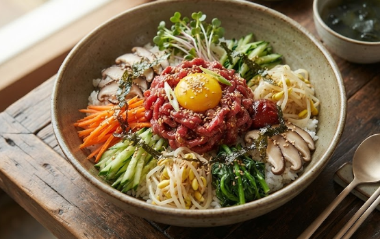 배와 미나리가 신의 한 수? 식감 폭발하는 초간단 육회비빔밥 만들기
