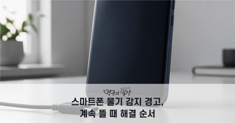 스마트폰 물기 감지 경고, 계속 뜰 때 해결 순서
