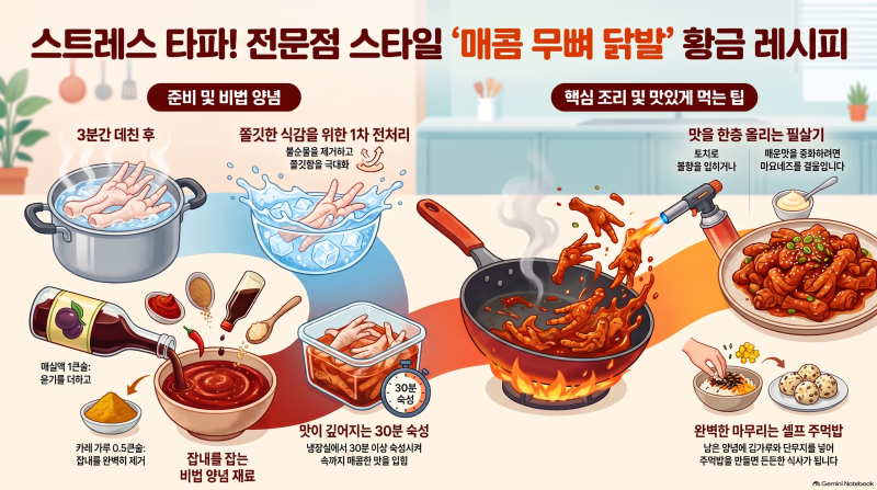 무뼈닭발양념 레시피