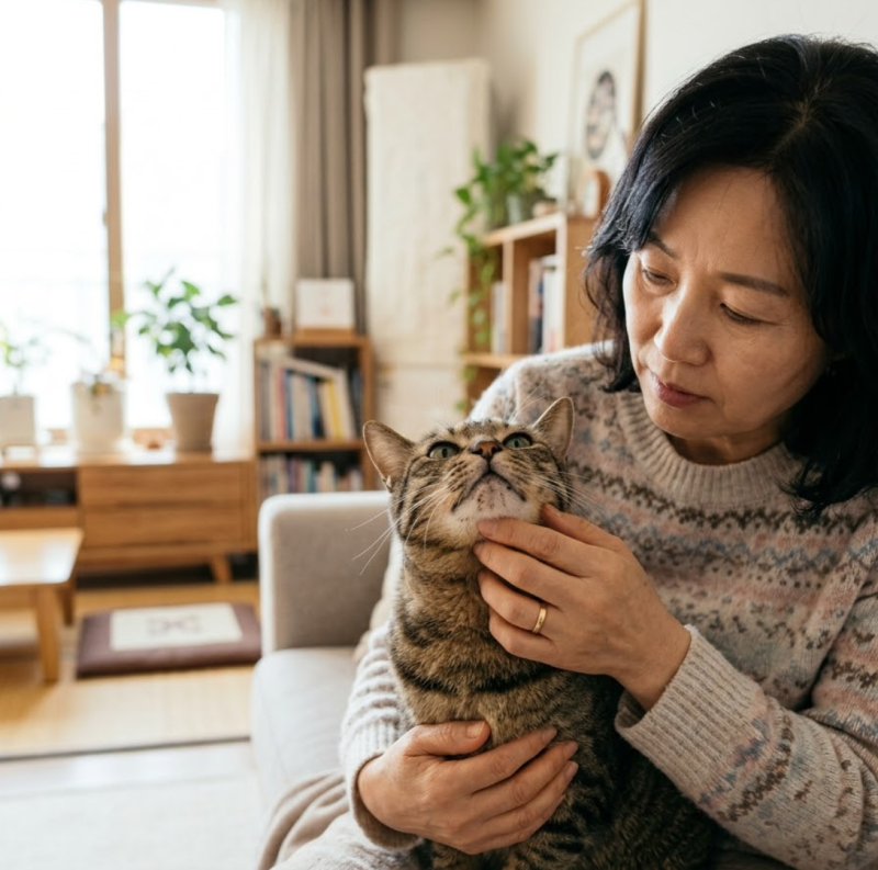 고양이 턱드름 검은깨 피지 원인 관리 치료 주의사항