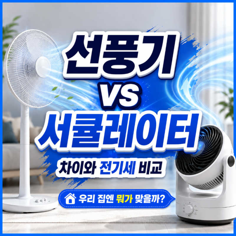 선풍기와 서큘레이터 차이, 전기세까지 비교하면 무엇이 좋을까?