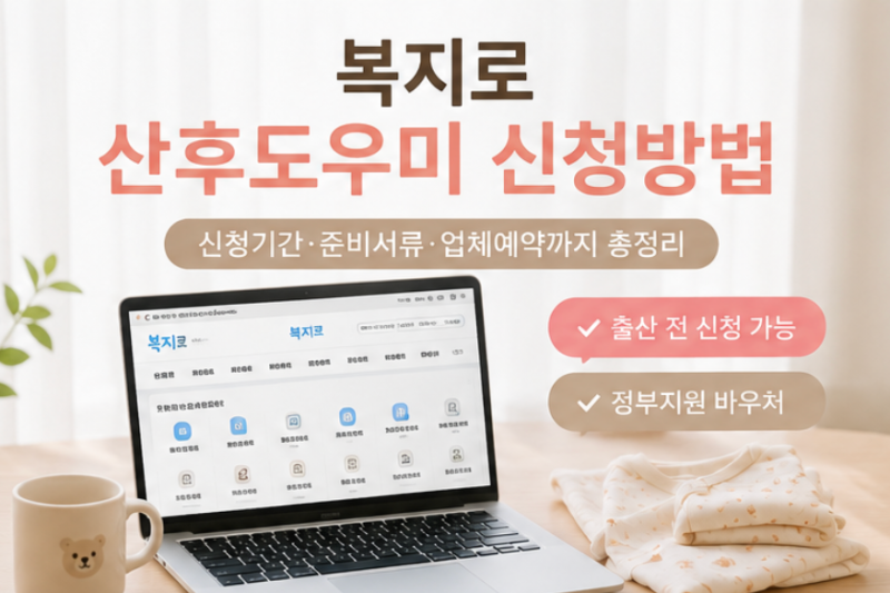복지로 산후도우미 신청방법 정부지원 등급확인 및 필요서류 발급방법