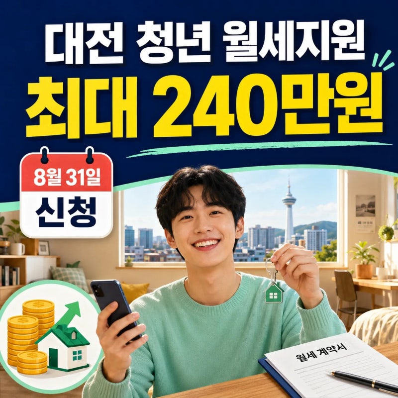2026 대전 청년 월세 지원 신청 시작…월 최대 20만원, 31일부터 접수