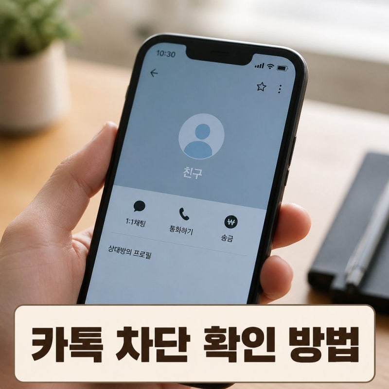 카톡 차단 확인 방법 핵심 내용만 보기