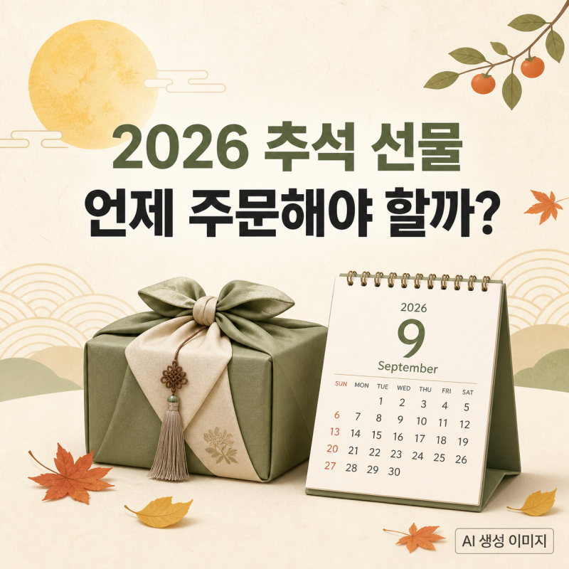2026 추석 선물 언제 준비할까? 연휴 날짜와 주문 시기 정리