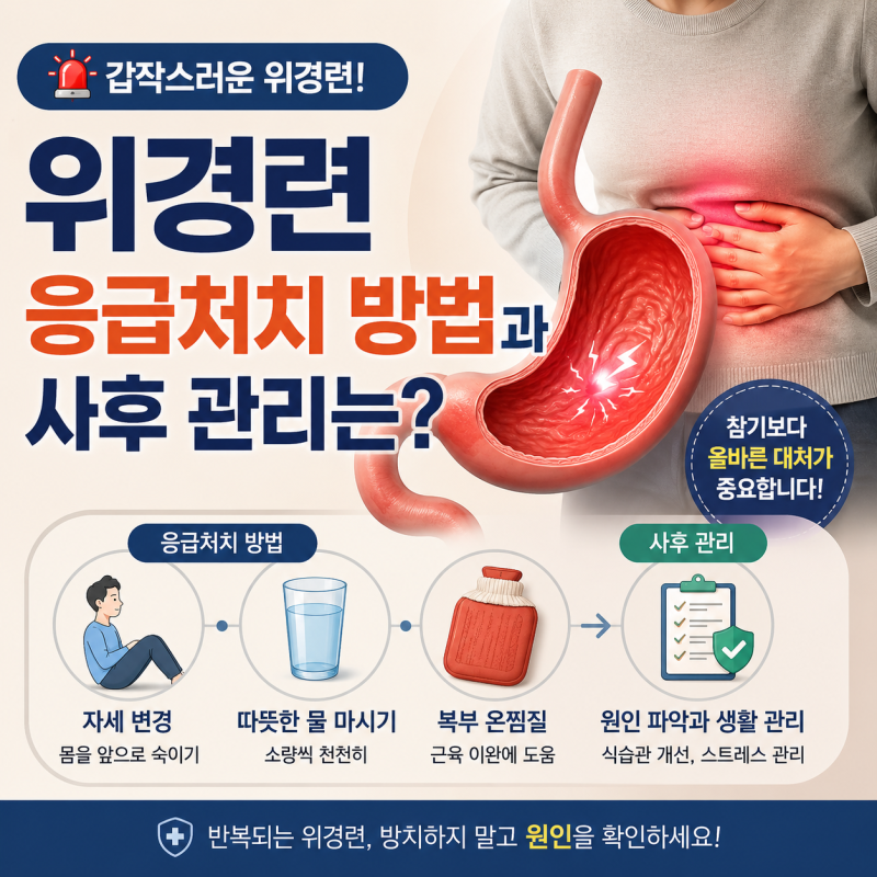 위경련 응급처치 방법과 사후 관리는?