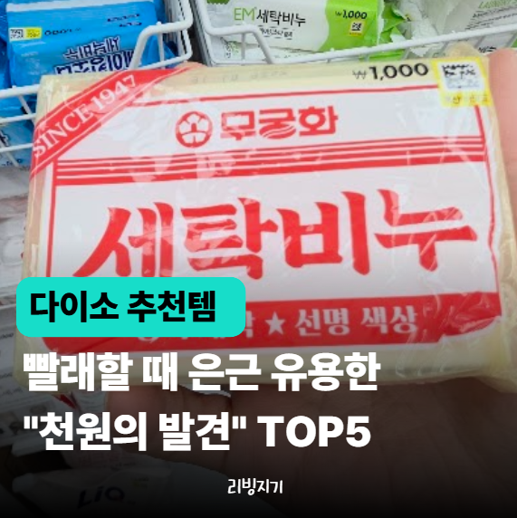 엄마 심부름 갔다가 "숨겨진 꿀템" 발견… 다이소 빨랫비누가 다 1000원?