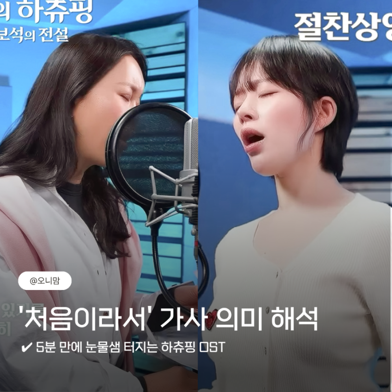 5분 만에 눈물샘 터지는 하츄핑 OST 백지영 정지소 '처음이라서' 가사 의미 해석