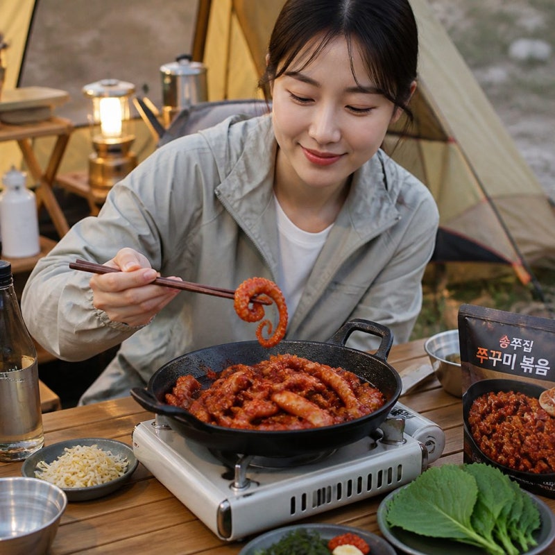 서민갑부 송쭈집 쭈꾸미 볶음 밀키트 300g 500g 캠핑 요리 추천