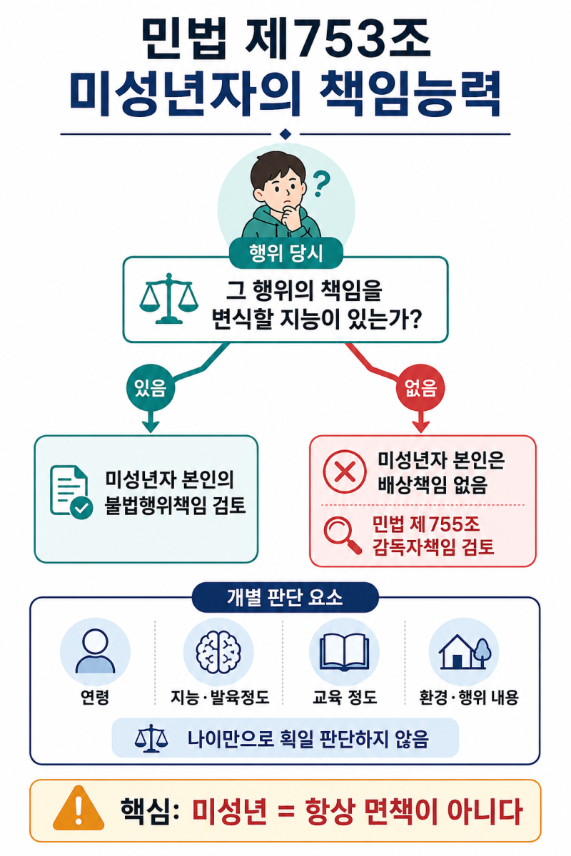 민법 제753조(미성년자의 책임능력)