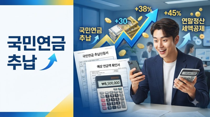 국민연금 추납 연말정산 공제 받고 돈 더 많이 받는 이유는?