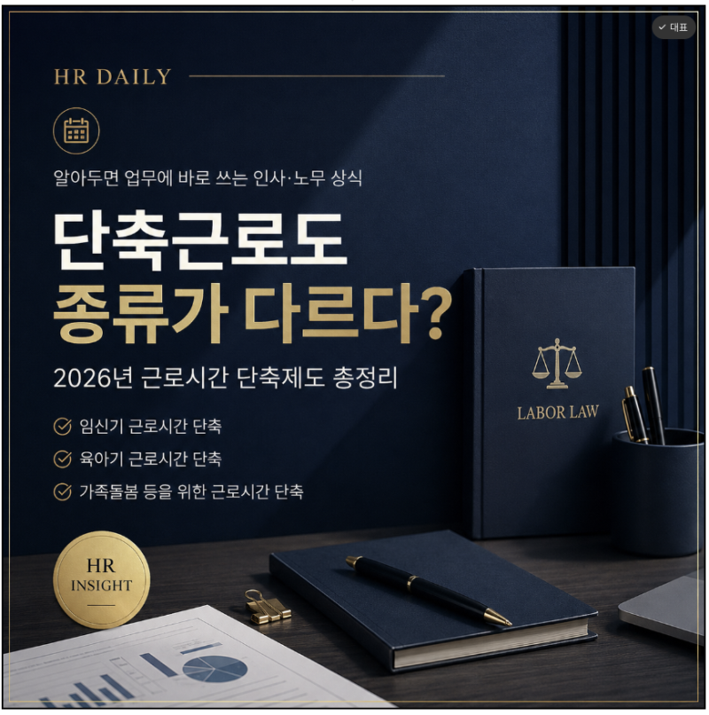 2026년 근로시간 단축제도 총정리｜임신기·육아기·가족돌봄 차이 쉽게 정리