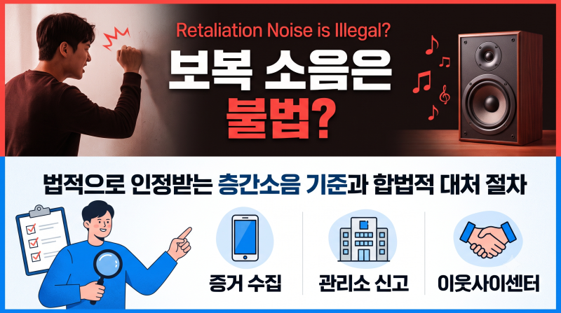 보복 소음은 불법? 법적으로 인정받는 층간소음 기준과 합법적 대처 절차