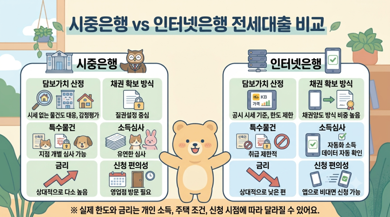 카카오뱅크 토스뱅크 전세대출 한도, 시중은행보다 낮은 이유