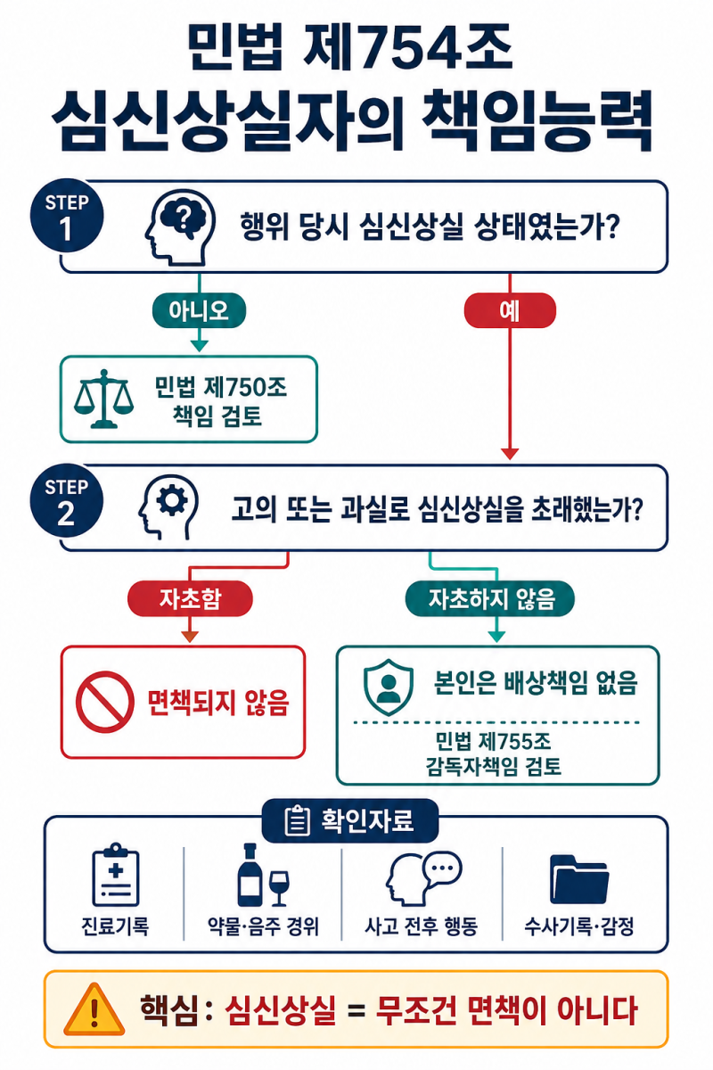 민법 제754조(심신상실자의 책임능력)