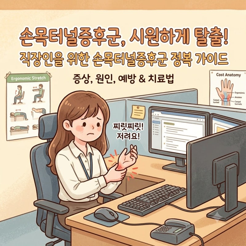 손끝이 찌릿? 손목터널증후군 원인 및 1분 팔렌테스트 자가진단