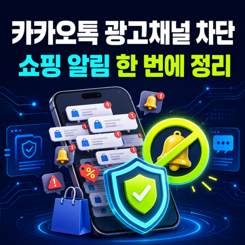 카카오톡 광고 채널 차단하기｜계속 오는 쇼핑 알림 한 번에 정리
