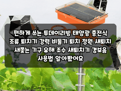 편하게 쓰는 투데이리빙 태양광 충전식 조류 퇴치기 강력 비둘기 퇴치 정원 새퇴치 새쫓는 ....