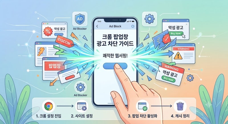 크롬 인터넷 팝업창 광고 차단법! 악성 광고 팝업 해제 및 안 뜨게 하는 설정