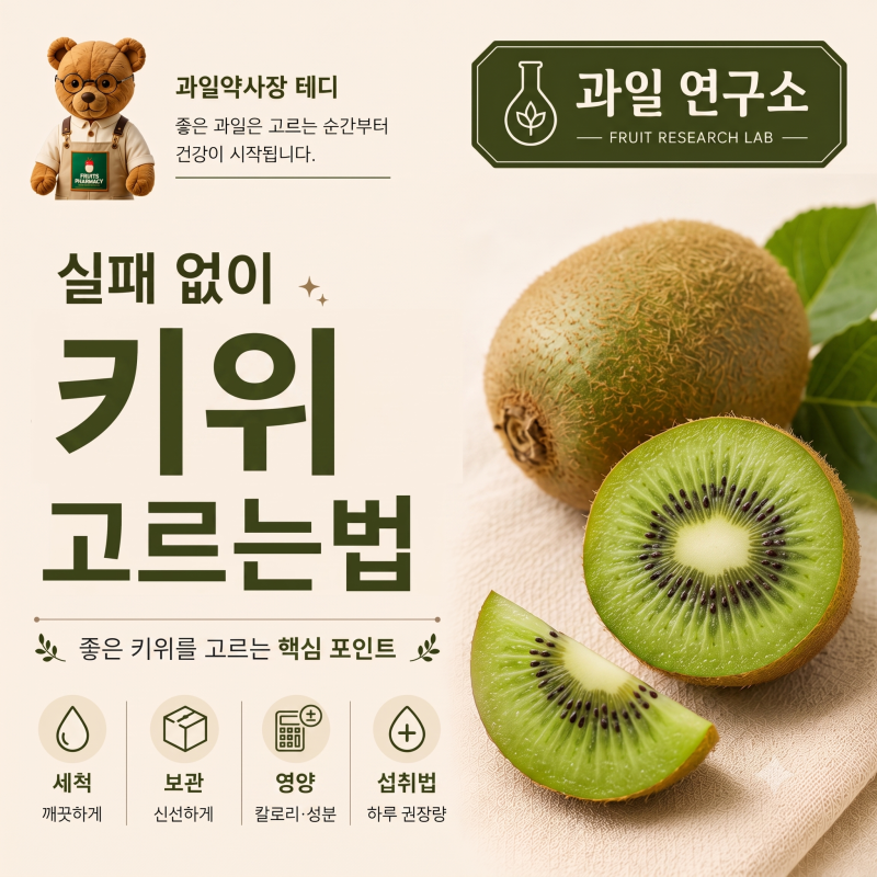 키위 제철·품종 차이부터 효능까지｜영양성분·섭취량·후숙·보관법 총정리