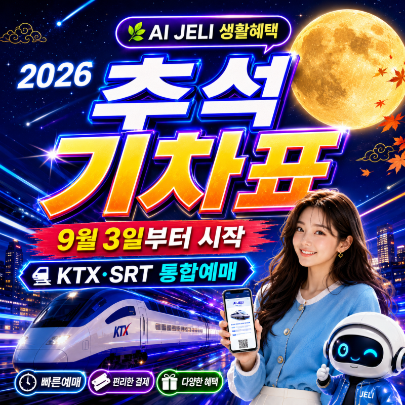 2026 추석 기차표 예매 총정리 KTX·SRT 예매 일정부터 코레일 통합회원 전환·성공 방법까지 AI ....