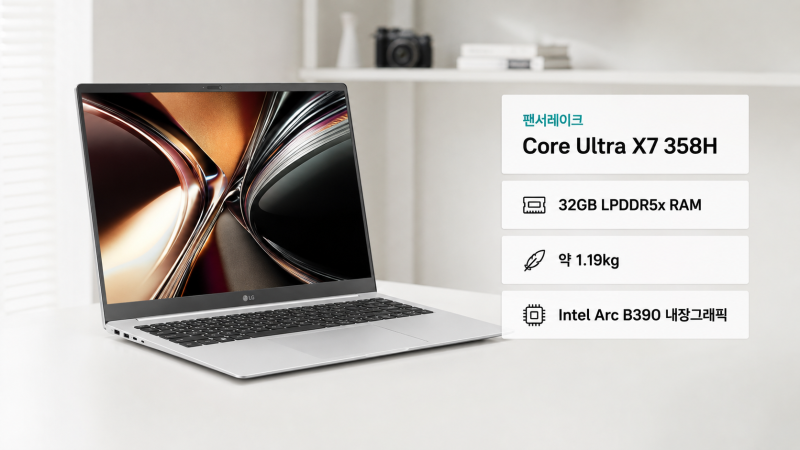 최대 36% 할인중인 LG 그램 Pro AI 2026 16인치 인텔 i7-358H (펜서레이크)/ 램 32GB 공홈 최대 혜택가....