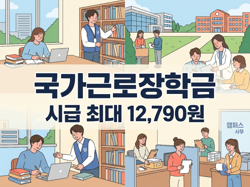 국가근로장학금 신청자격·시급 총정리 (2026년 2학기 2차, 최대 12,790원)