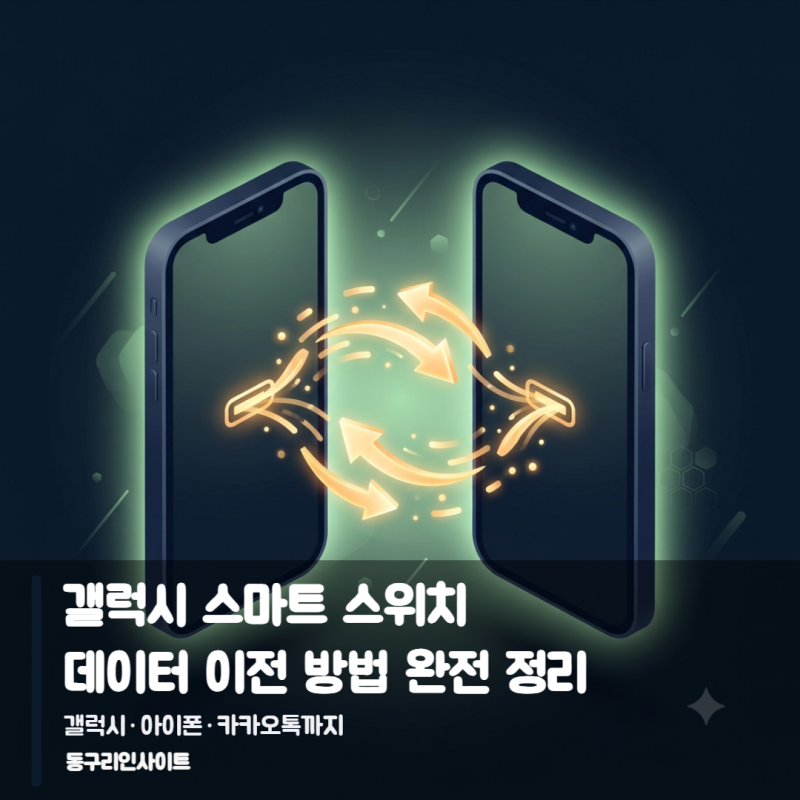 갤럭시 스마트 스위치 데이터 이전 방법 완전 정리 — 갤럭시·아이폰·카카오톡까지