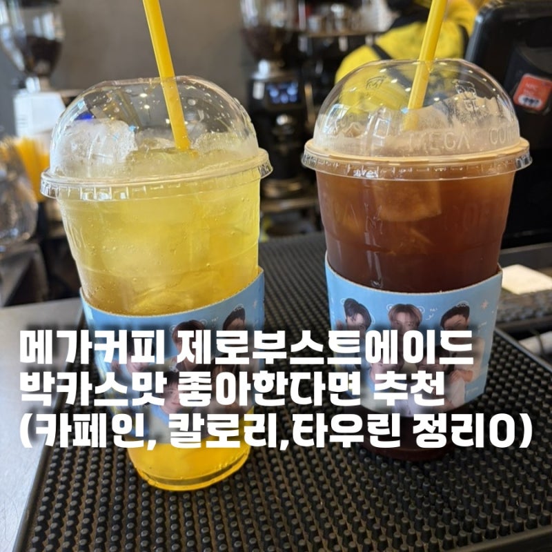 메가커피 제로 부스트 에이드 박카스맛 좋아한다면 추천!(카페인, 칼로리,타우린 정리O)