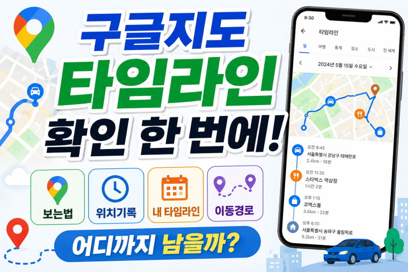 구글지도 타임라인 확인 한번에! 보는법·위치기록·내 타임라인·이동경로, 어디까지 남을까
