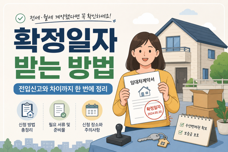 확정일자 받는 법｜준비물·온라인 신청·전입신고 차이 총정리