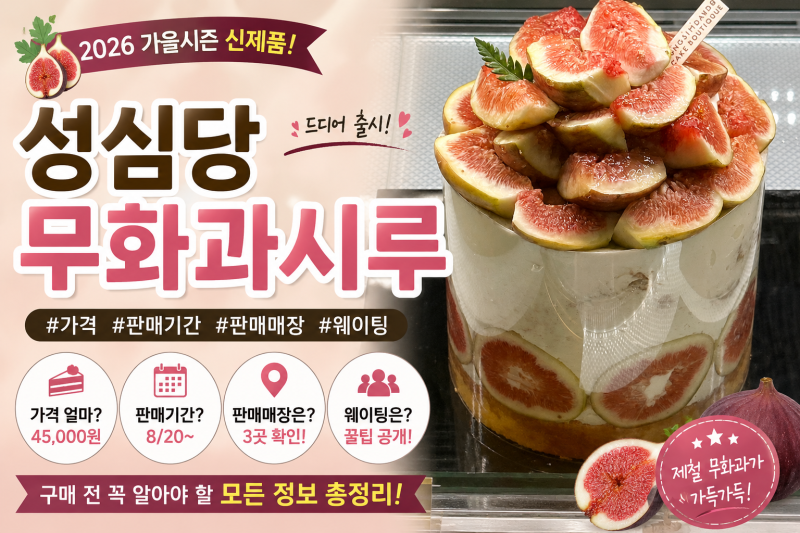 성심당 무화과시루 2026 가격 얼마? 판매기간·구매방법·웨이팅 총정리