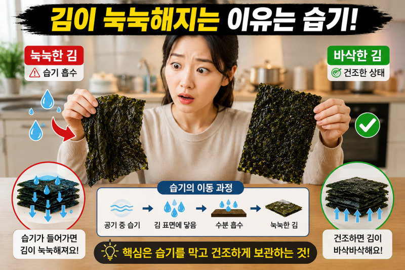 김 눅눅하지 않게 보관하는 방법 7가지, 바삭함 오래 유지하는 보관법